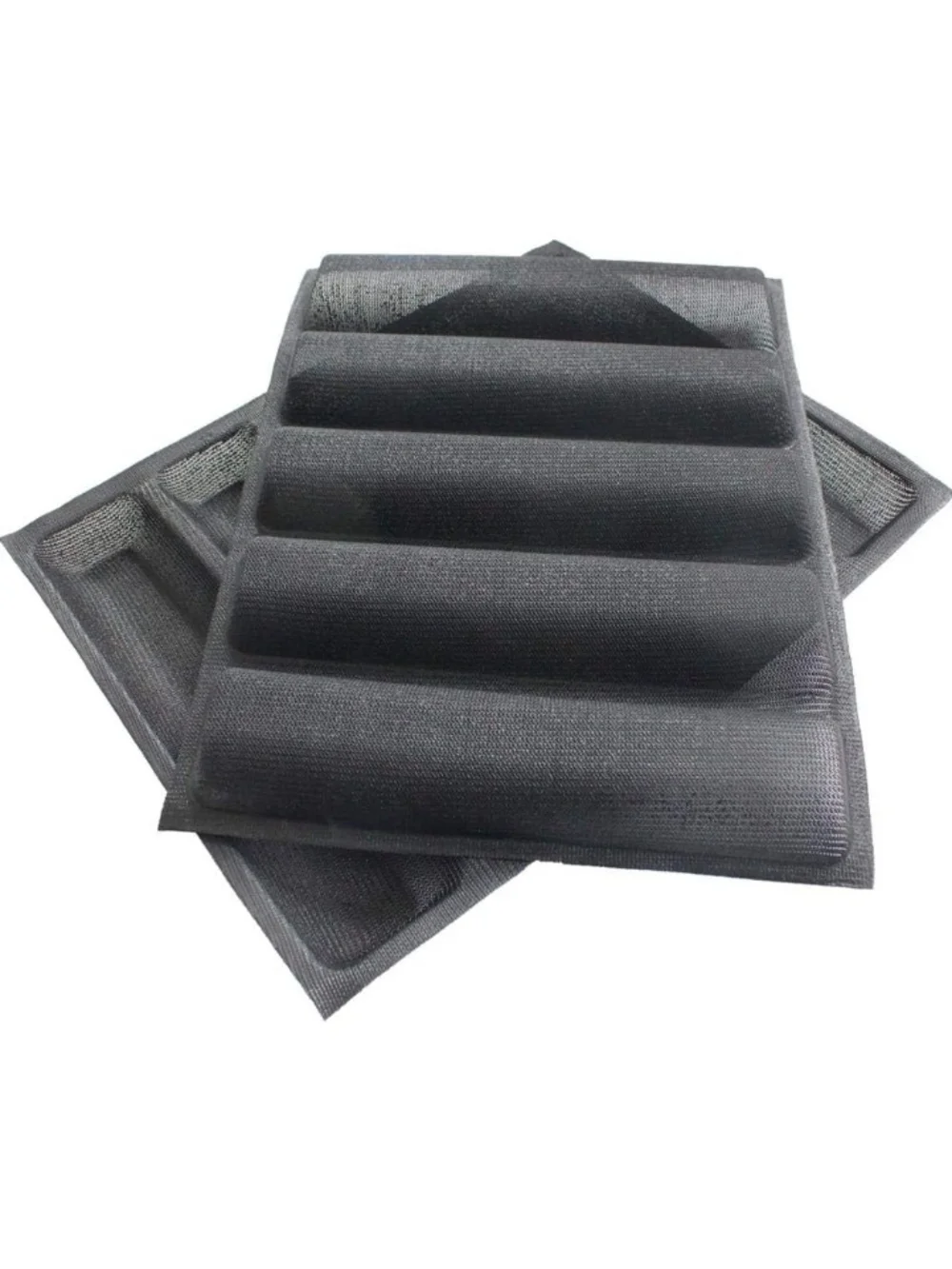 Fetesur Silicone Bread Forms - Black 6-Slot Bread Baking Tray NWT